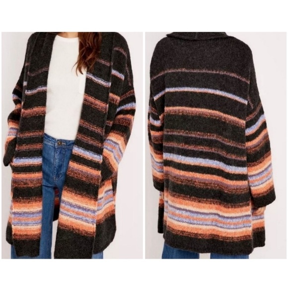 Free People Alpaca Striped Oversized Cardigan - Picture 16 of 16